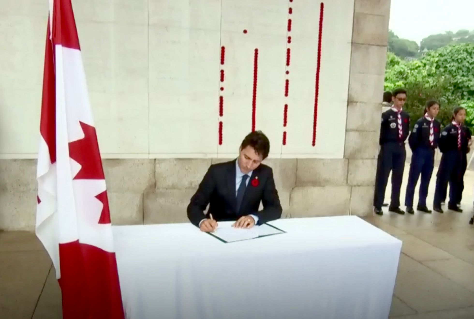 1 PM Trudeau signs guest book